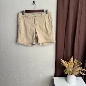a.n.a. Size 10 Tan Beige Twill Casual Shorts with Pockets